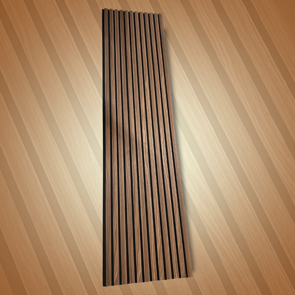 Smoked Walnut Acoustic Panel – 270x60 cm