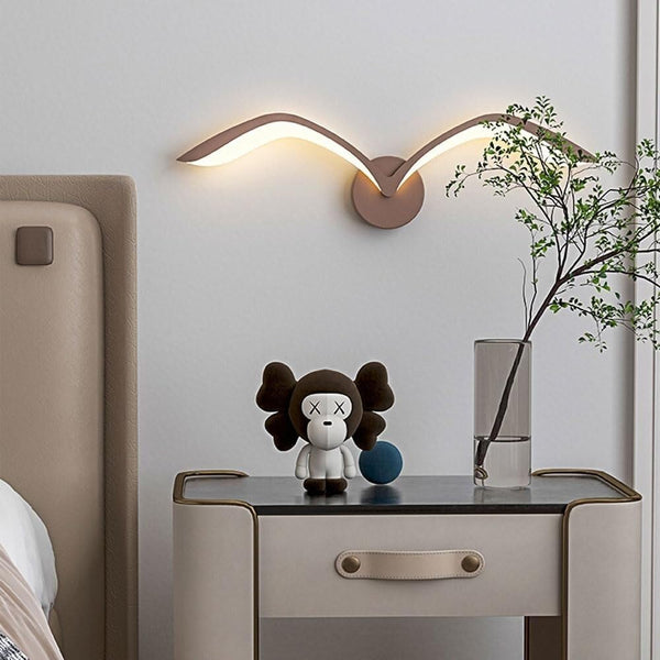 Golden Flying Bird Wall Lamp with Remote Control