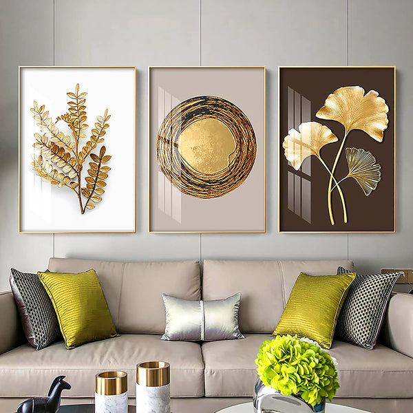 Golden Leaf Ginkgo Biloba Botanical Canvas