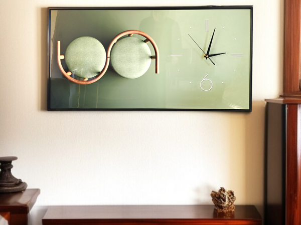 Modern Mint Rectangle Wall Clock
