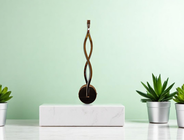 Modern Wave LED Wall Light with Remote Control – Gold Finish